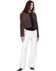 AGOLDE AGOLDE Brown Nahla Cropped Suede Jacket - 4