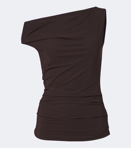 Agolde Agolde Carlin asymmetric draped jersey top