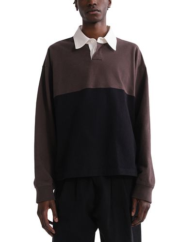 Agolde Agolde Cotton Bold Color Block Rugby Polo Shirt