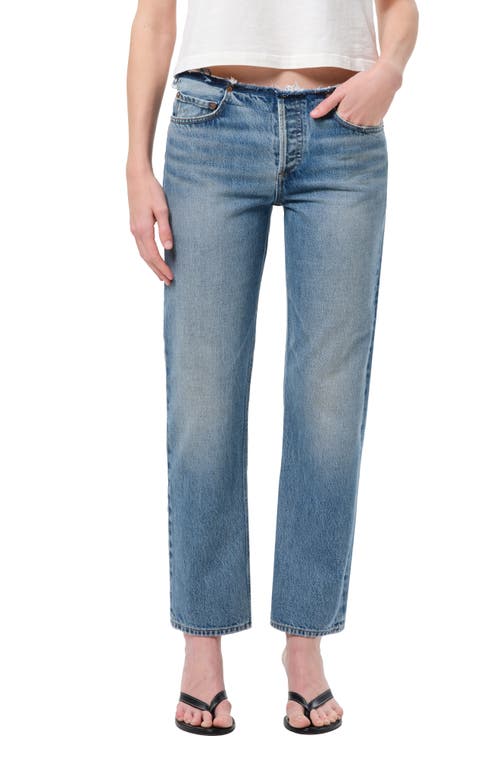 AGOLDE AGOLDE Frayed Waist Low Rise Ankle Slim Jeans