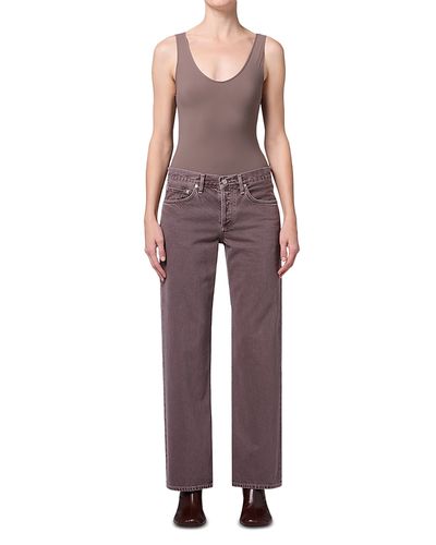 Agolde Agolde High Rise Loose Jeans in Mauvine
