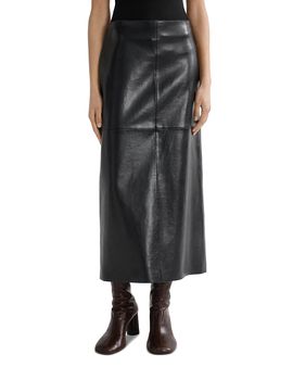 Agolde Agolde Hikson Leather Blend Midi Skirt