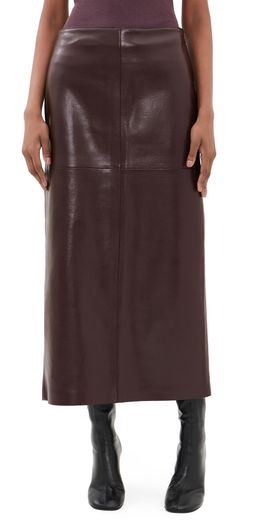 AGOLDE AGOLDE Hikson Leather Skirt Madera