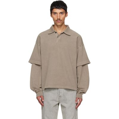 AGOLDE AGOLDE Khaki Curren Double Sleeve Polo