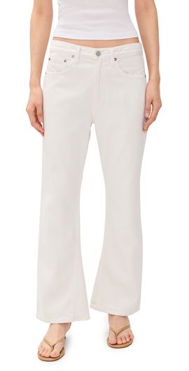 AGOLDE AGOLDE Kick Boot Ankle Jeans Chalk White