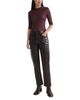 Agolde Agolde Lana Leather Blend High Rise Straight Jeans in Madera - 2