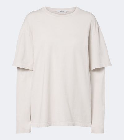 Agolde Agolde Lois layered cotton jersey T-shirt
