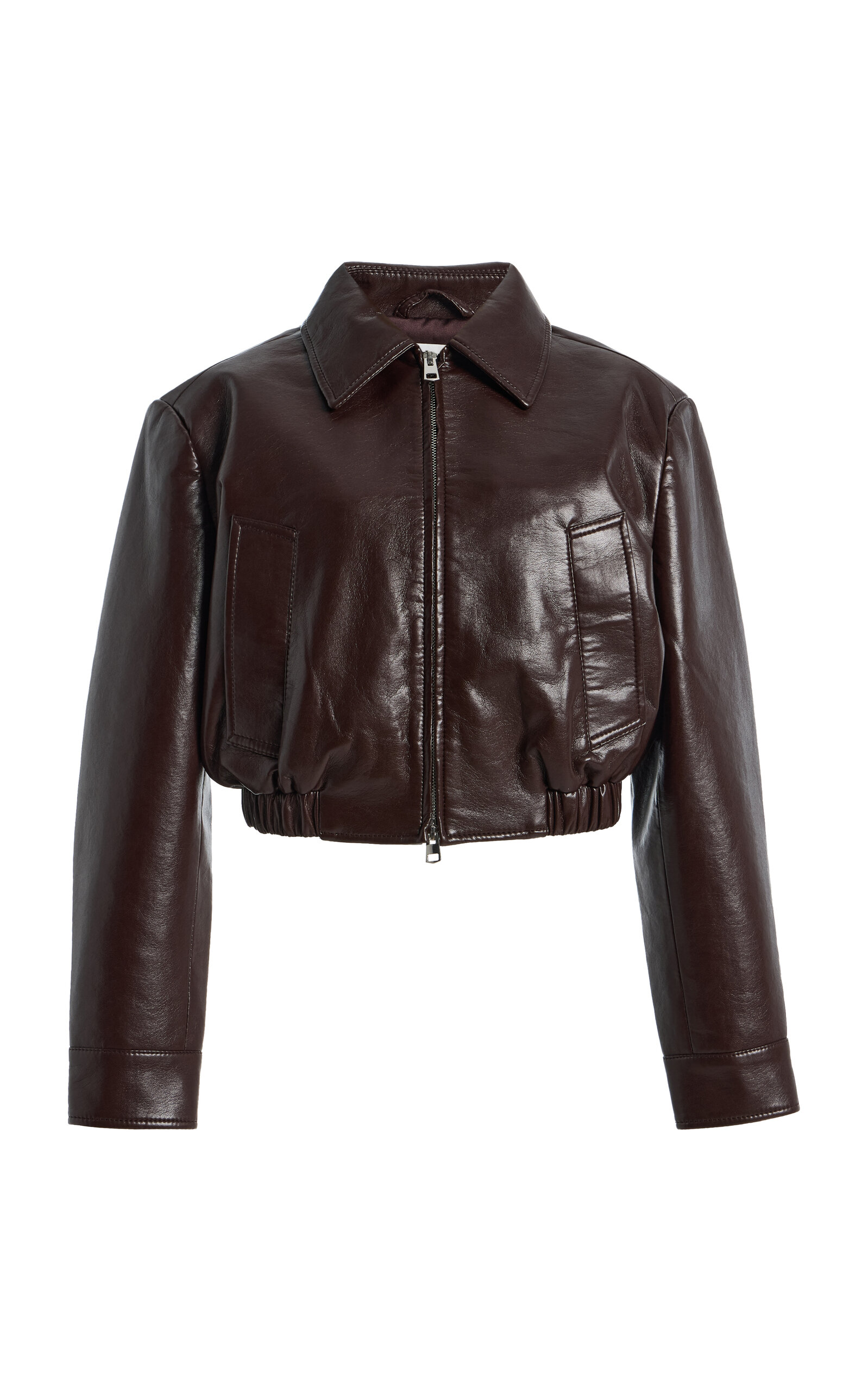 Agolde Agolde Nahla Cropped LeatherBlend Jacket