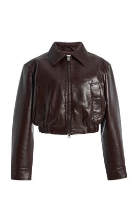 Agolde Agolde Nahla Cropped LeatherBlend Jacket