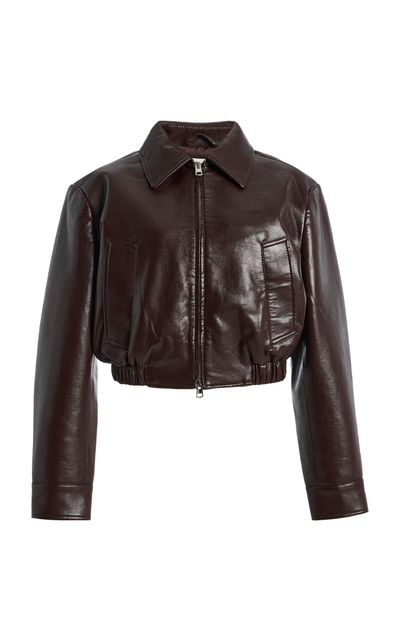 Agolde Agolde Nahla Cropped LeatherBlend Jacket