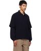 AGOLDE AGOLDE Navy Curren Double Sleeve Polo - 2