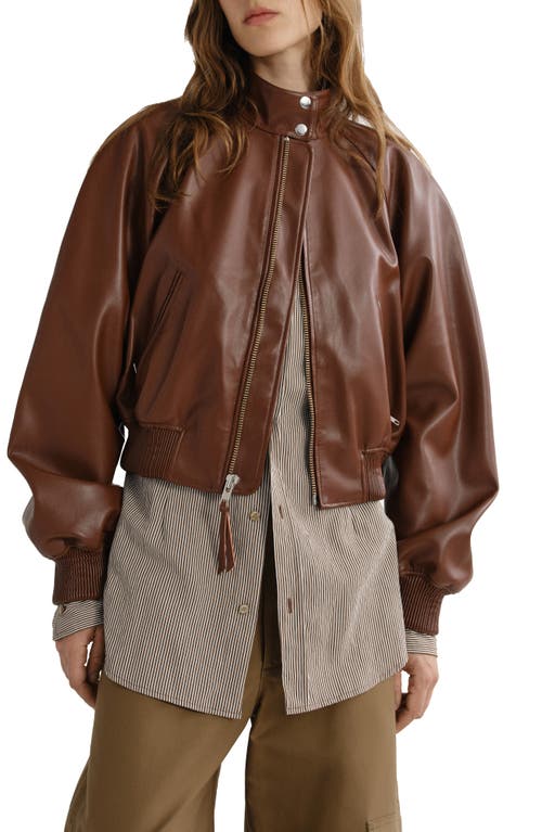 AGOLDE AGOLDE Nova Faux Leather Bomber Jacket