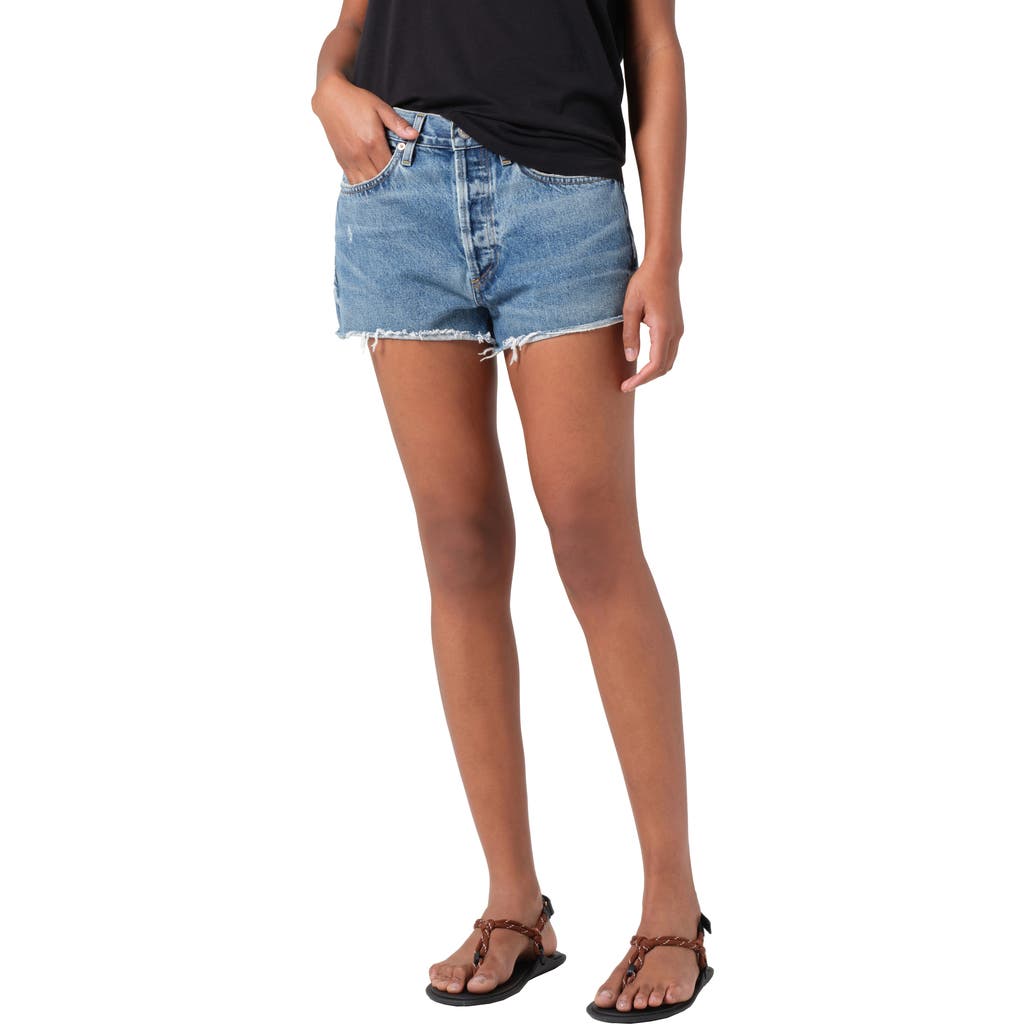 AGOLDE AGOLDE Parker High Waist Denim Cutoff Shorts