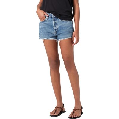 AGOLDE AGOLDE Parker High Waist Denim Cutoff Shorts