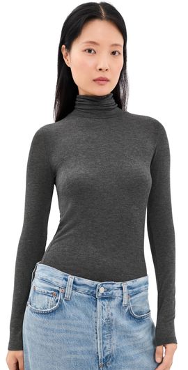 AGOLDE AGOLDE Pascale Turtleneck Top Charcoal Heather