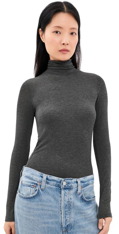 AGOLDE AGOLDE Pascale Turtleneck Top Charcoal Heather