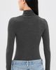 AGOLDE AGOLDE Pascale Turtleneck Top Charcoal Heather - 3
