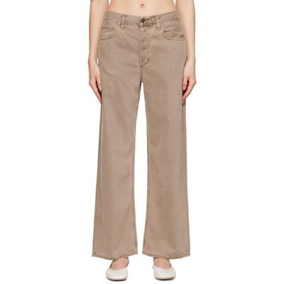AGOLDE AGOLDE Taupe Low Slung Baggy Jeans