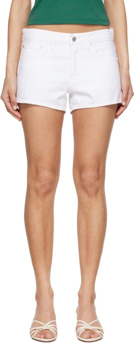 AGOLDE AGOLDE White Low Rise Parker Shorts
