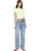 AGOLDE AGOLDE Yellow Adine Shrunken T-shirt - 4