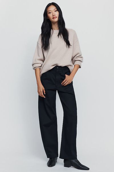 AGOLDE Luna 100% Cotton Trousers Pants