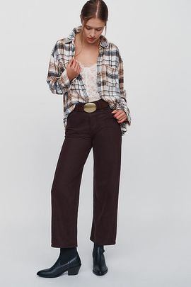 AGOLDE Ren High Rise Wide Leg Cropped Jeans