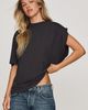 AGOLDE Roma 100% Cotton Ruched Shoulder Tee - 1
