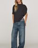 AGOLDE Roma 100% Cotton Ruched Shoulder Tee - 4