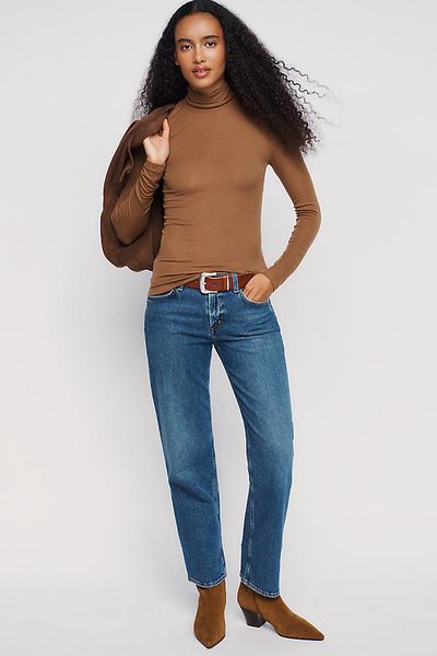 AGOLDE Stovepipe Low-Rise Straight-Leg Jeans