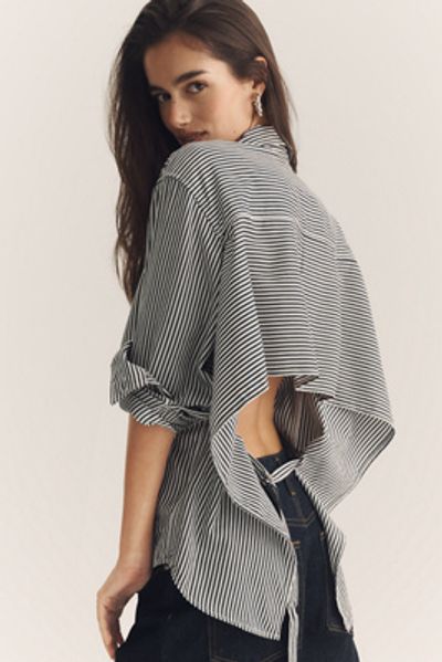 AGOLDE Theo Open-Back Buttondown Shirt