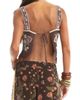 Agua Bendita Agua Bendita Aida Zafra Beaded Crop Swim Cover-Up Top - 2