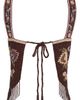 Agua Bendita Agua Bendita Aida Zafra Beaded Crop Swim Cover-Up Top - 5