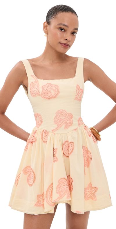 Agua Bendita Agua Bendita Amonita Eyelet Mini Dress Multicolor