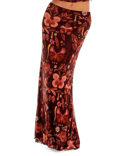 Agua Bendita Agua Bendita Brace Ambar Mesh Maxi Skirt