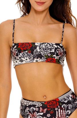 Agua Bendita Agua Bendita Brietta Thorn Embroidered Bikini Top
