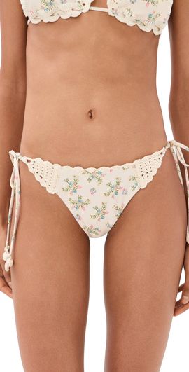 Agua Bendita Agua Bendita Fawna Handmade Crochet Tie-Side Bikini Bottoms Multicolor