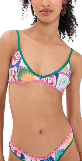Agua Bendita Agua Bendita Howy Hand Embroidered Reversible Top Multicolor