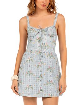 Agua Bendita Agua Bendita Indie Bleu Swim Cover Up Mini Dress