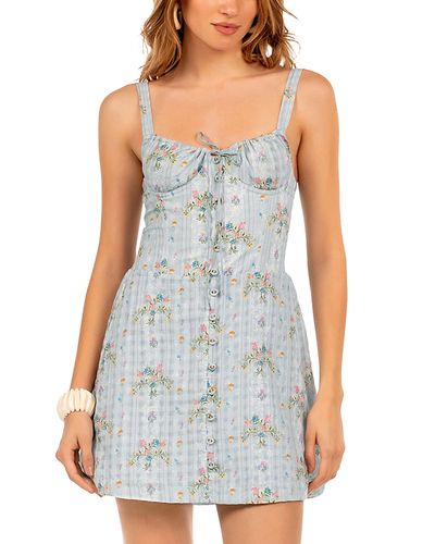 Agua Bendita Agua Bendita Indie Bleu Swim Cover Up Mini Dress