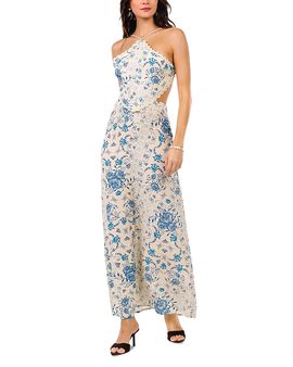 Agua Bendita Agua Bendita Indira Bleu Halter Maxi Dress