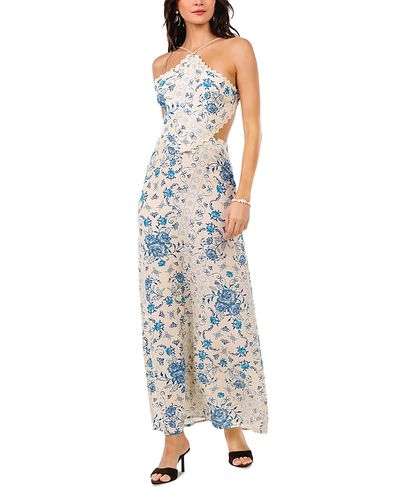 Agua Bendita Agua Bendita Indira Bleu Halter Maxi Dress
