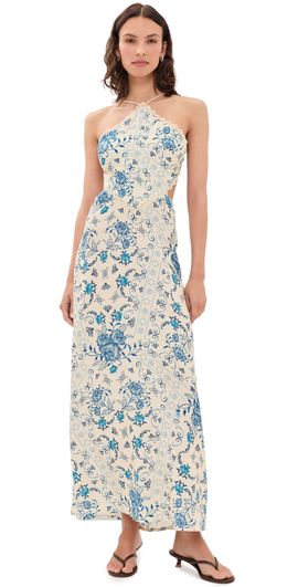 Agua Bendita Agua Bendita Indira Halter Maxi Dress Multicolor