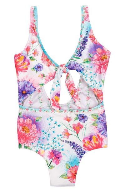 Agua Bendita Agua Bendita Kids' Iliana Chroma Cutout One-Piece Swimsuit