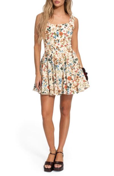Agua Bendita Agua Bendita Kristen Floral Pleated Minidress
