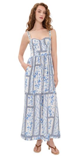 Agua Bendita Agua Bendita Marcia Ivy Embroidered Maxi Dress Multicolor