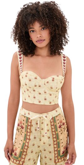 Agua Bendita Agua Bendita Nader Lupe Plume Crop Top Multicolor