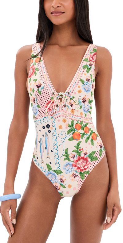 Agua Bendita Agua Bendita Priscila Basket One-Piece Swimsuit Multicolor