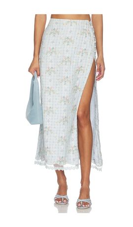 Agua Bendita Agua Bendita Tove Bleu Skirt