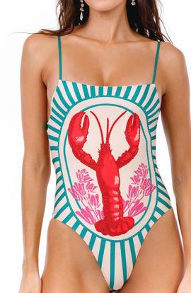 Agua Bendita Agua Bendita Valmy Alina Beaded Cutout One-Piece Swimsuit