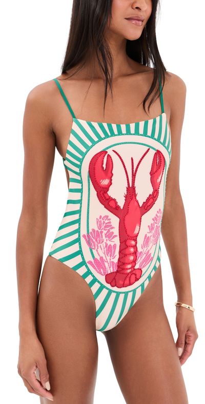 Agua Bendita Agua Bendita Valmy Hand Embroidered One Piece Multicolor
